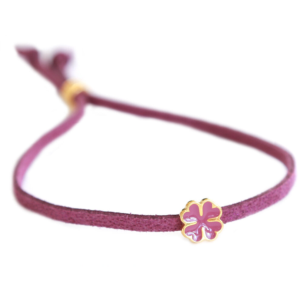 Armband clover purple