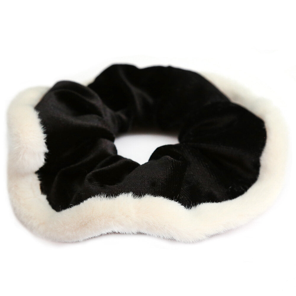 Chouchou velvet fluffy black