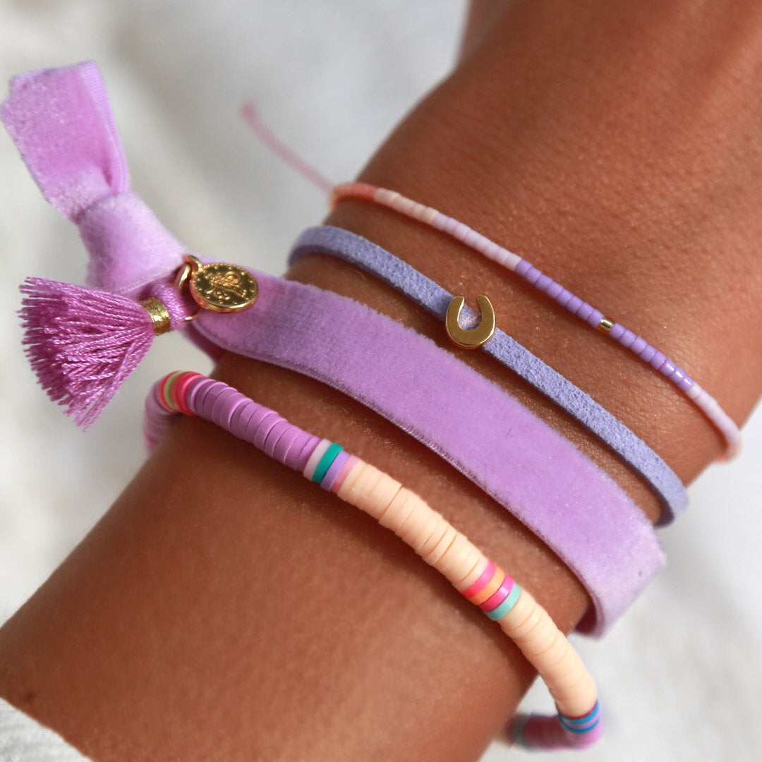 Set van 2 armbandjes purple surf