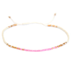 Armband Miyuki white pink