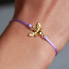 Bracelet bee happy lilas