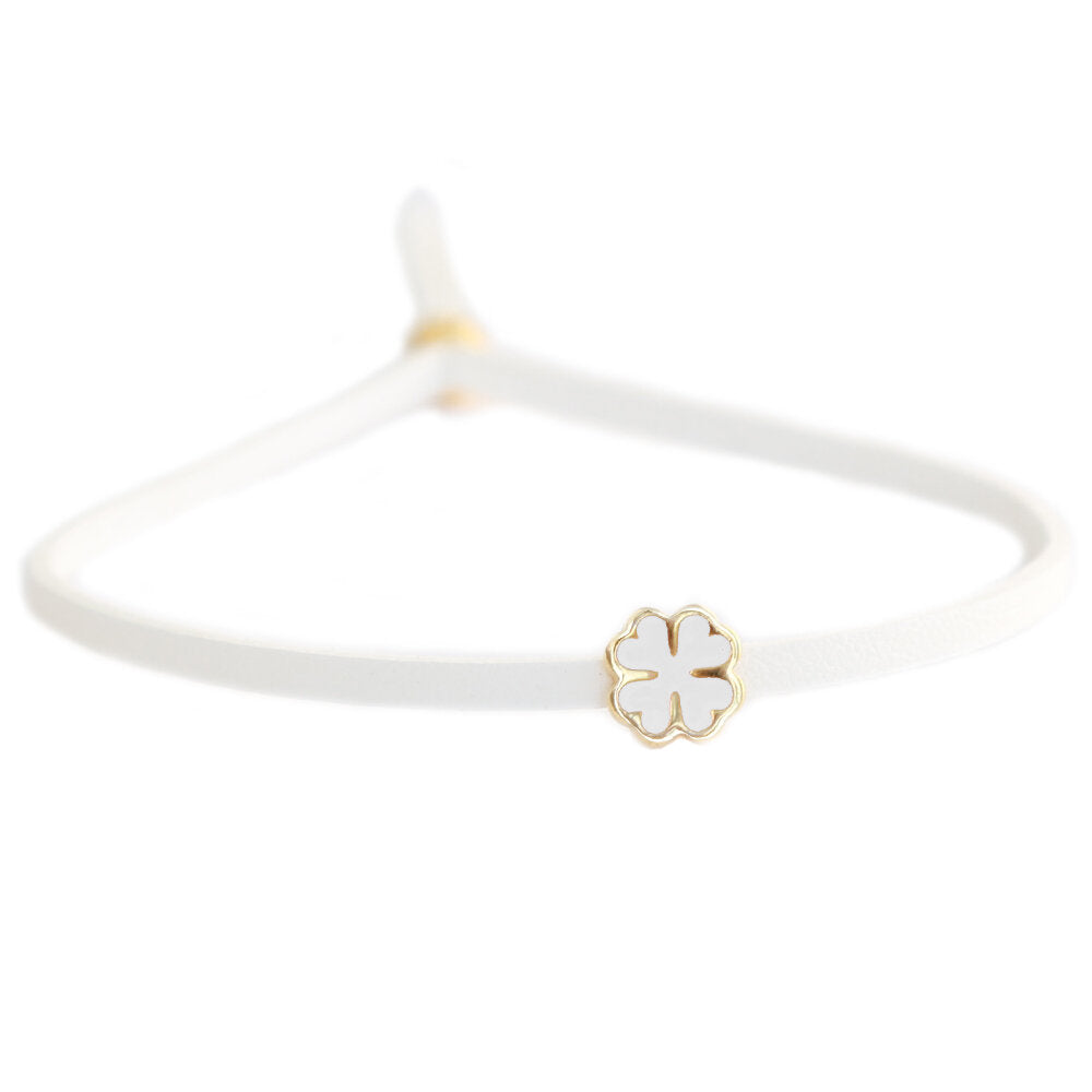 Armband clover white gold