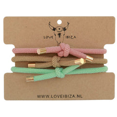 Armbänder set knots perfect pastel (set of 3 pcs.)