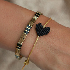 Armband black heart