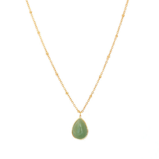 Collier en or jade stone