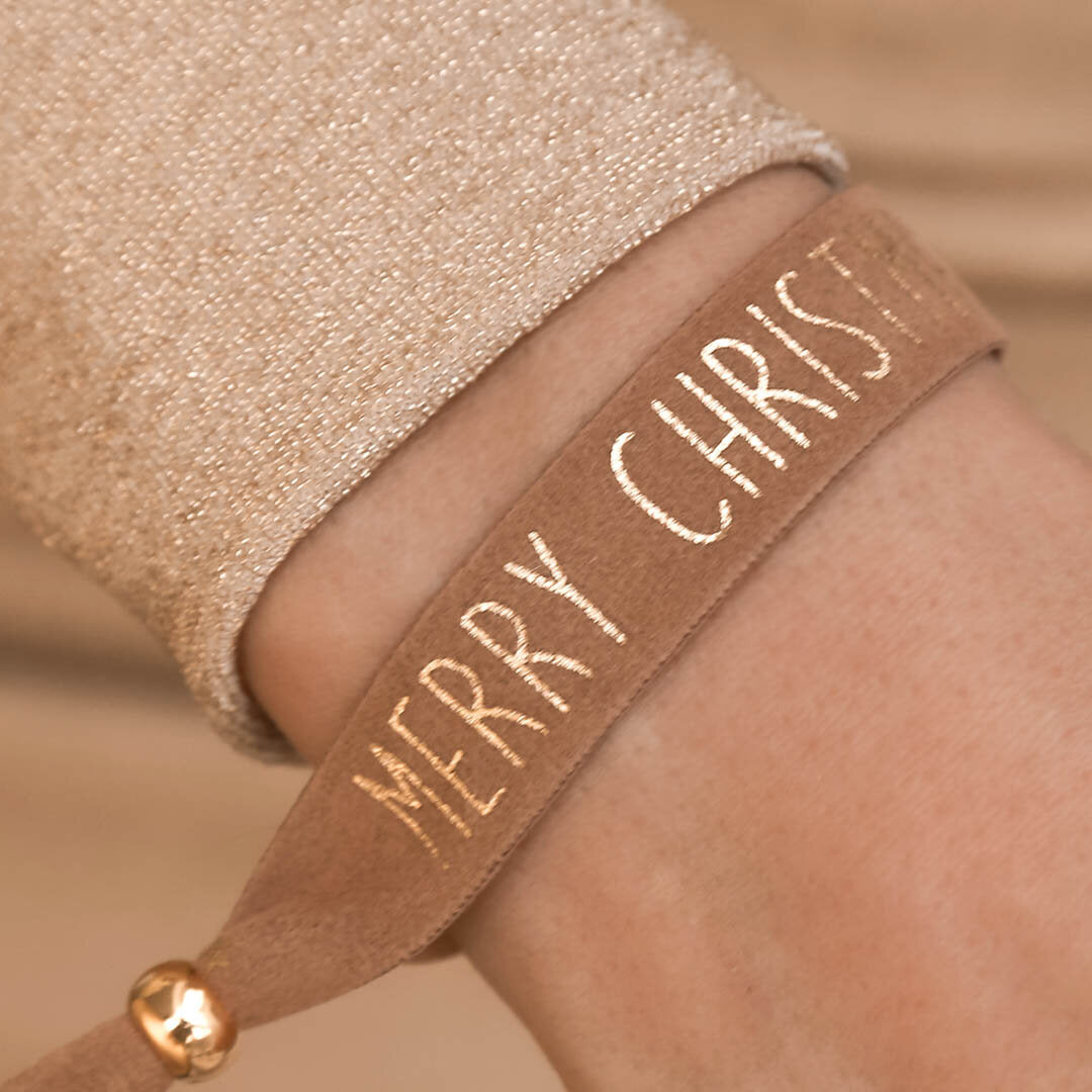 Wildleder Armband Merry Christmas