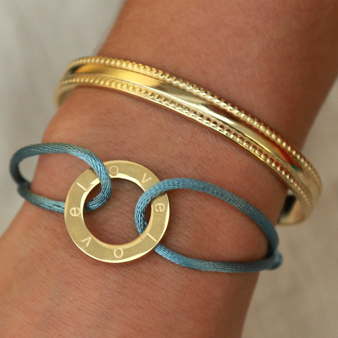 Armband circle love dolphin blue