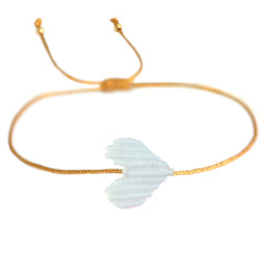 Bracelet white heart