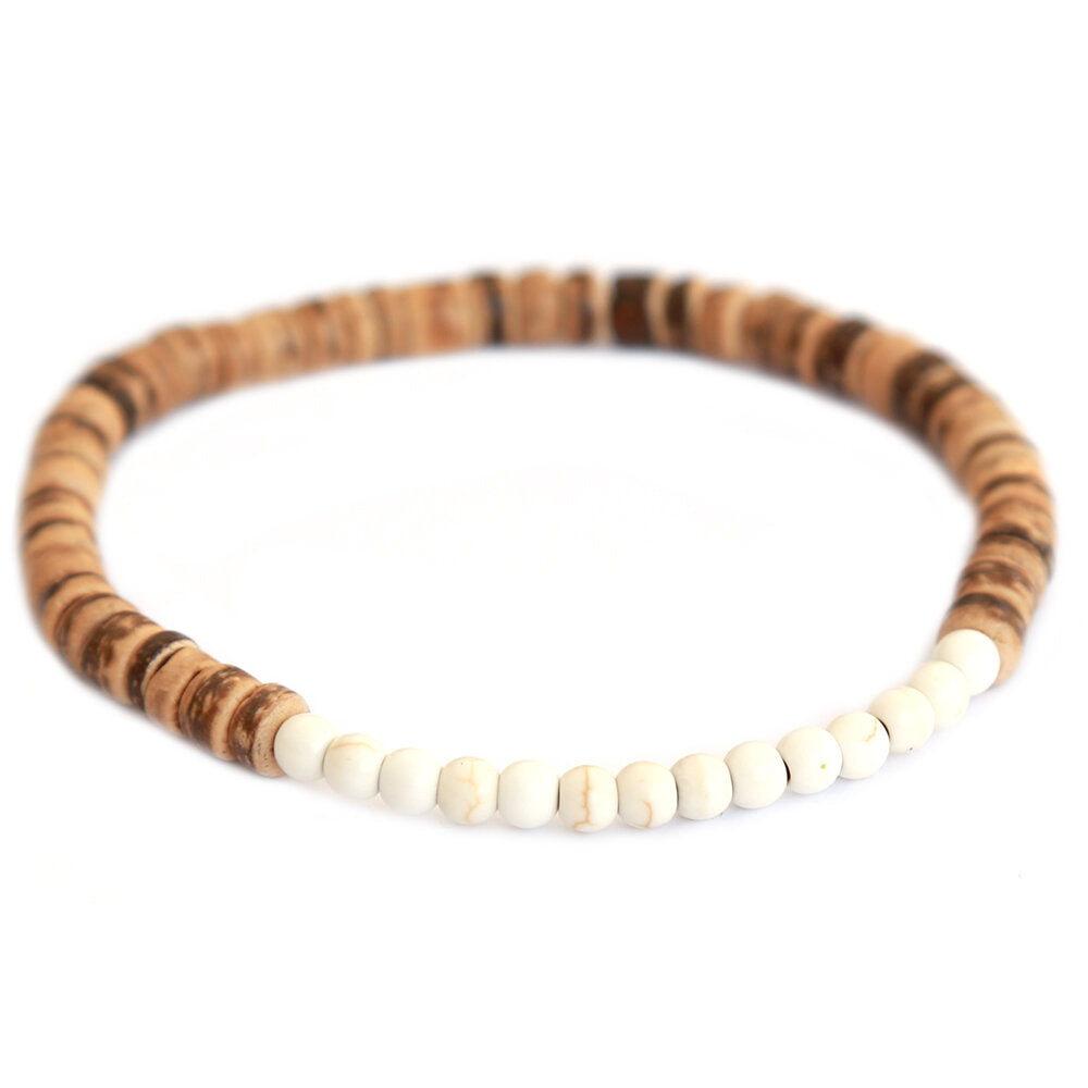 Bracelet coco blanco pour homme