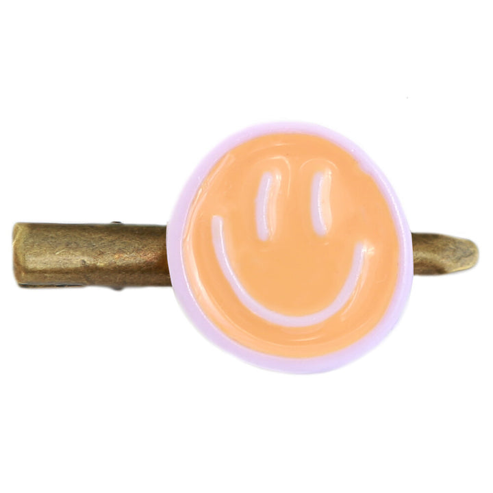 Haarspange Smiley Orange-Flieder