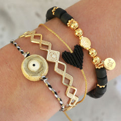 Armband black heart