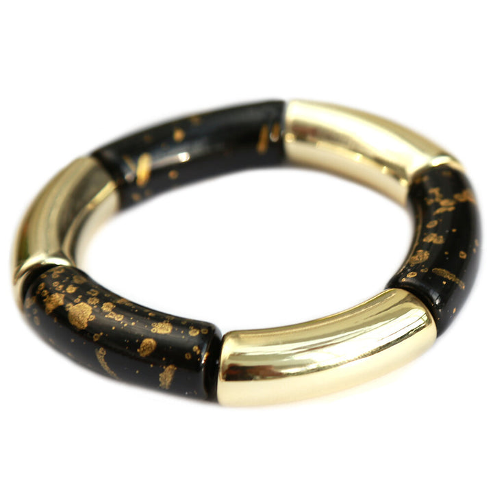 Armband penne black gold flakes